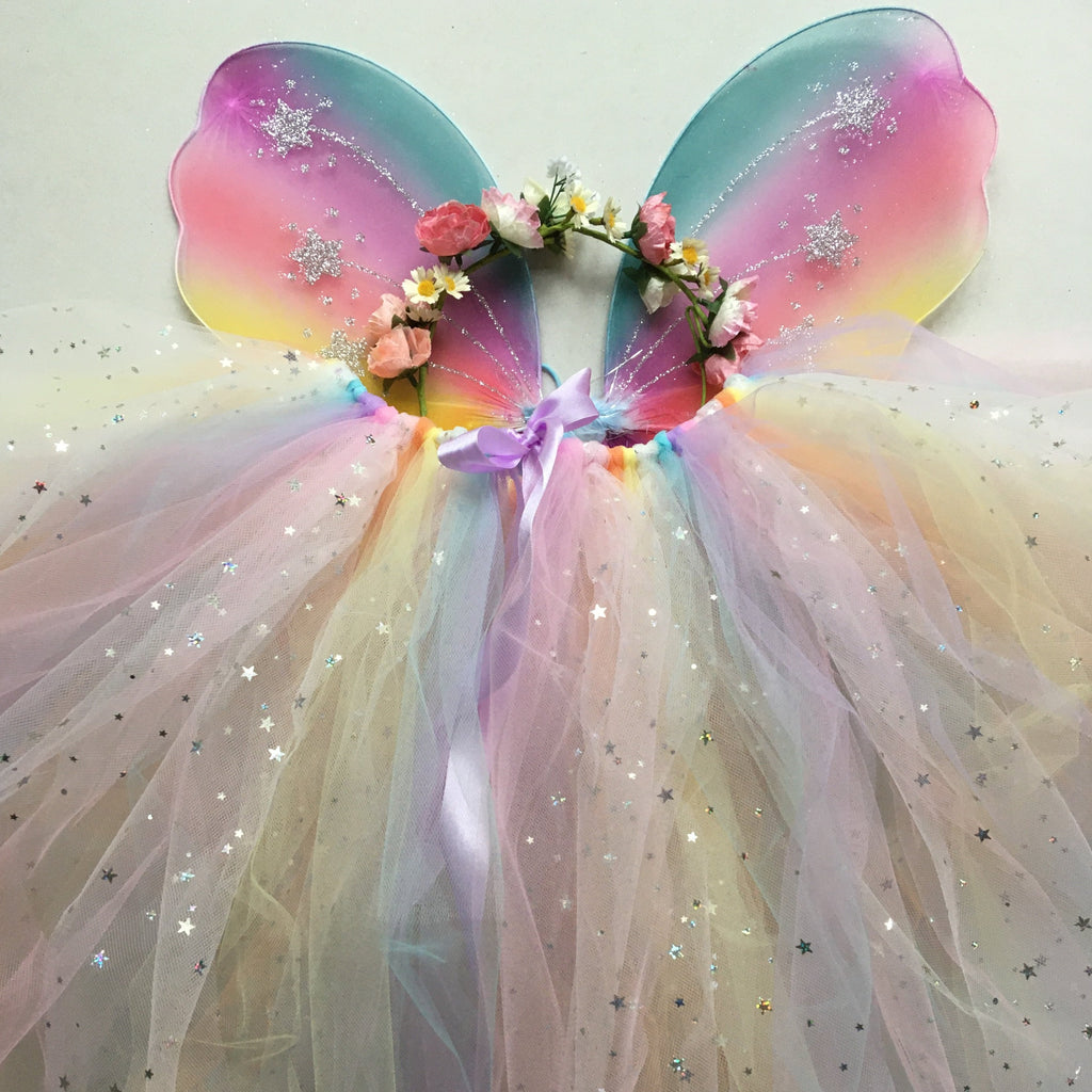 Handmade Flower Fairy Sets - Pastel Star Rainbow Spotted Cow Creations Handmade Flower Fairy Sets - Pastel Star Rainbow Spotted Cow Creations