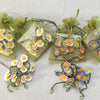 Green Organza Daisy Bags  - daisies available in white, pastel or pink
