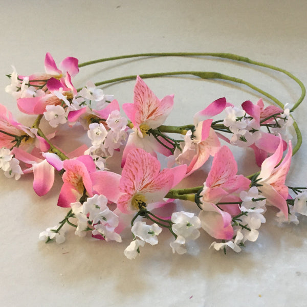 Pink Orchid garland