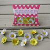 Daisy Pillow Boxes -  20 large daisies- white and yellow